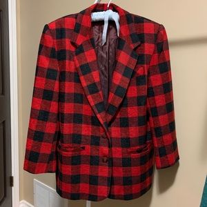 Vintage check blazer